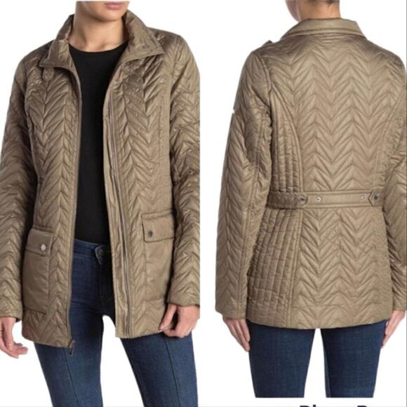 Via Spiga Sage Quilted Cargo Jacket New With Tags. - Picture 2 of 16